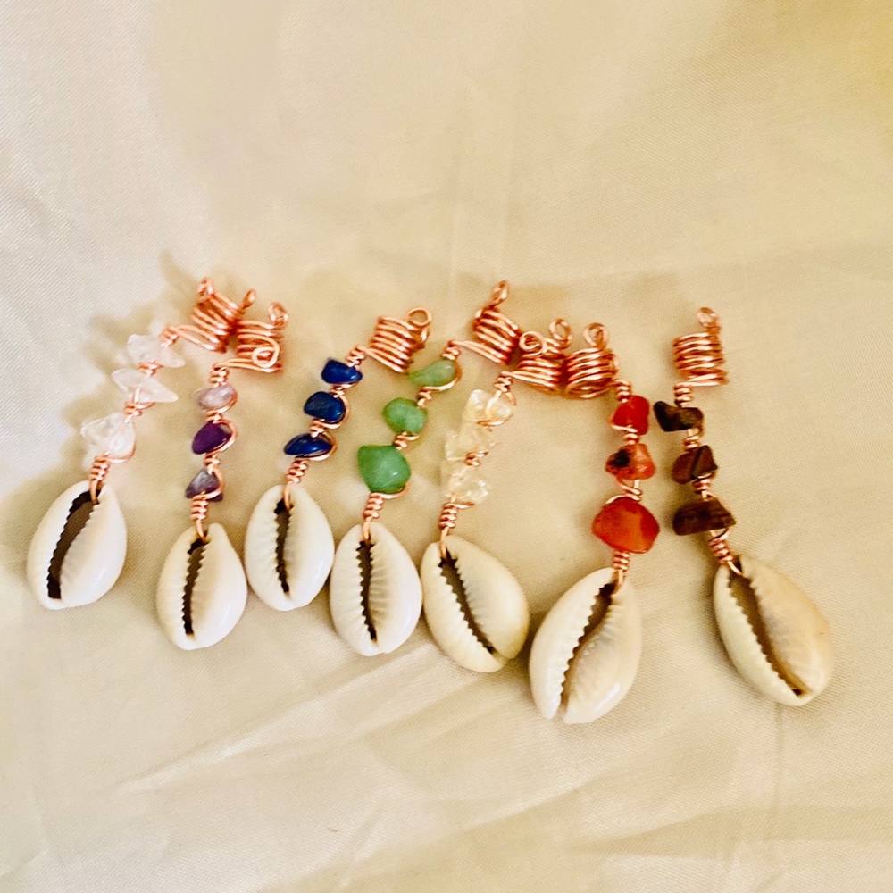 Hair Jewelry|7 Chakra Set|Sm Braids,Twist & Locs
